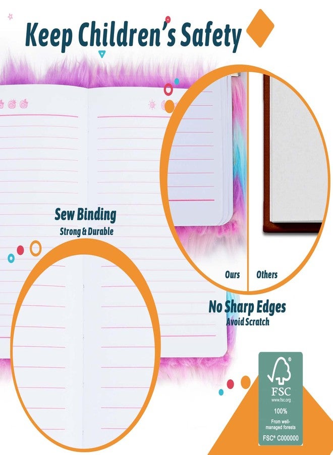 SuperStyle Journal Diary, Gift for 6 7 8 Years Old Girls, Cute Cat Notebook with Lock Secret Diary Writing Journal Birthday Gift for Kids - Image 4